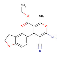 368870-00-2 ETHYL 6-AMINO-5-CYANO-4-(2,3-DIHYDRO-1-BENZOFURAN-5-YL)-2-METHYL-4H-PYRAN-3-CARBOXYLATE chemical structure