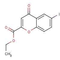 35204-44-5 ETHYL 6-IODO-4-OXO-4H-CHROMENE-2-CARBOXYLATE chemical structure