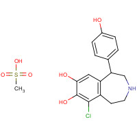67227-57-0 8-Chloro-2-(4-hydroxyphenyl)-4-azabicyclo[5.4.0]undeca-7,9,11-triene-9,10-diol methanesulphonate chemical structure