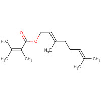 10402-48-9 3,7-dimethyl-2,6-octadienyl 2,3-dimethylcrotonate chemical structure