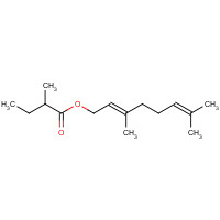 68705-63-5 (E)-3,7-dimethylocta-2,6-dienyl 2-methylbutyrate chemical structure