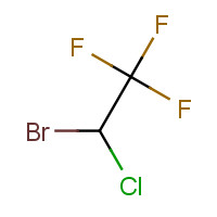 151-67-7 2-BROMO-2-CHLORO-1,1,1-TRIFLUOROETHANE chemical structure