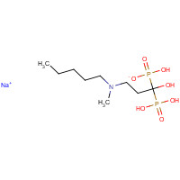 138926-19-9 [1-Hydroxy-3-(methylpentylamino)-propylidene]bisphosphonic acid sodium salt chemical structure