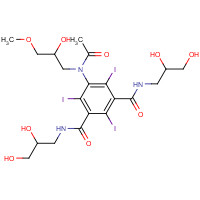 89797-00-2 IODIXANOL  RELATED COMPOUND D  (50 MG)  (5-[ACETYL(2-HYDROXY-3-METHYLPROPYL)AMINO]-N,N'-BIS(2,3-DIHYDROXYPROPYL)2,4,6-TRIIODO-1,3-BENZE-NEDICARBOXAMIDE) chemical structure