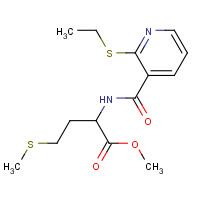 175201-65-7 METHYL 2-([[2-(ETHYLTHIO)-3-PYRIDYL]CARBONYL]AMINO)-4-(METHYLTHIO)BUTANOATE chemical structure