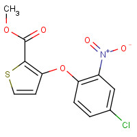 91041-13-3 METHYL 3-(4-CHLORO-2-NITROPHENOXY)THIOPHENE-2-CARBOXYLATE chemical structure