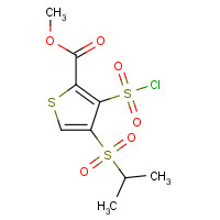 423768-47-2 METHYL 3-(CHLOROSULFONYL)-4-(ISOPROPYLSULFONYL)-2-THIOPHENECARBOXYLATE chemical structure