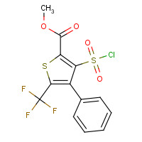 306935-98-8 METHYL 3-(CHLOROSULFONYL)-4-PHENYL-5-(TRIFLUOROMETHYL)THIOPHENE-2-CARBOXYLATE chemical structure