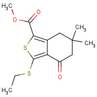 172516-42-6 METHYL 3-(ETHYLTHIO)-6,6-DIMETHYL-4-OXO-4,5,6,7-TETRAHYDROBENZO[C]THIOPHENE-1-CARBOXYLATE chemical structure