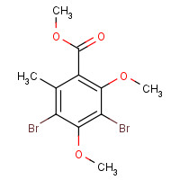 150965-73-4 METHYL 3,5-DIBROMO-2,4-DIMETHOXY-6-METHYLBENZOATE chemical structure