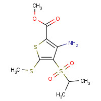 175202-07-0 METHYL 3-AMINO-4-(ISOPROPYLSULFONYL)-5-(METHYLTHIO)THIOPHENE-2-CARBOXYLATE chemical structure