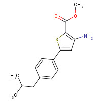 208944-55-2 METHYL 3-AMINO-5-(4-ISOBUTYLPHENYL)THIOPHENE-2-CARBOXYLATE chemical structure