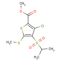 306935-21-7 METHYL 3-CHLORO-4-(ISOPROPYLSULFONYL)-5-(METHYLTHIO)THIOPHENE-2-CARBOXYLATE chemical structure