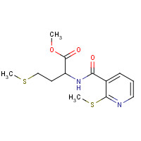 175201-68-0 METHYL 4-(METHYLTHIO)-2-([[2-(METHYLTHIO)-3-PYRIDYL]CARBONYL]AMINO)BUTANOATE chemical structure