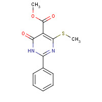 87693-90-1 METHYL 4-(METHYLTHIO)-6-OXO-2-PHENYL-1,6-DIHYDROPYRIMIDINE-5-CARBOXYLATE chemical structure