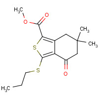 175202-42-3 METHYL 6,6-DIMETHYL-4-OXO-3-(PROPYLTHIO)-4,5,6,7-TETRAHYDROBENZO[C]THIOPHENE-1-CARBOXYLATE chemical structure