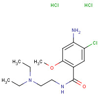2576-84-3 4-amino-5-chloro-N-[2-(diethylamino)ethyl]-2-methoxybenzamide dihydrochloride chemical structure