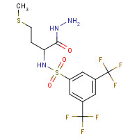 175202-22-9 N-[3,5-BIS(TRIFLUOROMETHYL)BENZENESULPHONYL]-L-METHIONYL HYDRAZIDE chemical structure