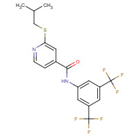 339181-24-7 N-[3,5-Bis(trifluoromethyl)phenyl]-2-[(2-methylpropyl)thio]-4-pyridinecarboxamide chemical structure