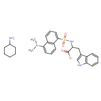 102783-32-4 NA-DANSYL-DL-TRYPTOPHANCYCLOHEXYLAMMONIU M chemical structure