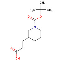 352004-58-1 3-(2-Carboxyethyl)piperidine-1-carboxylic acid tert-butyl ester chemical structure