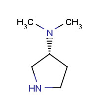 132958-72-6 (3R)-(+)-3-(DIMETHYLAMINO)PYRROLIDINE chemical structure