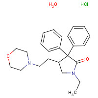 7081-53-0 Doxapram hydrochloride monohydrate chemical structure