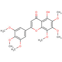 21187-73-5 3',4',5',6,7,8-HEXAMETHOXY-5-HYDROXYFLAVONE chemical structure