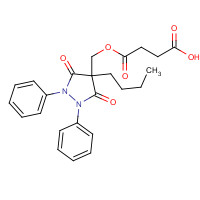 27470-51-5 4-BUTYL-4-[HYDROXYMETHYL]-1,2-DIPHENYL-3,5-PYRAZOLIDINEDIONE HYDROGEN SUCCINATE [ESTER] chemical structure