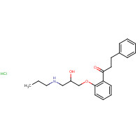 34183-22-7 1-[2-[2-hydroxy-3-(propylamino)propoxy]phenyl]-3-phenylpropan-1-one hydrochloride chemical structure
