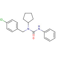 66063-05-6 N-((4-Chlorophenyl)methyl)-N-cyclopentyl-N'-phenylurea chemical structure