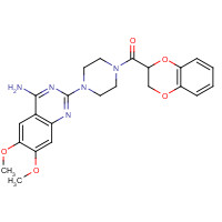 74191-85-8 [4-(4-Amino-6,7-dimethoxy-quinazolin-2-yl)piperazin-1-yl]-(2,5-dioxabi cyclo[4.4.0]deca-6,8,10-trien-4-yl)methanone chemical structure