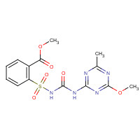 74223-64-6 2-[[[[(4-Methoxy-6-methyl-1,3,5-triazin-2-yl)amino]carbonyl]amino]sulfonyl]benzoic acid methyl ester chemical structure
