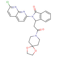 103255-66-9 2-(7-Chloro-1,8-naphthyridin-2-yl)-3-[2-(1,4-dioxa-8-azaspiro[4.5]decan-8-yl)-2-oxoethyl]-3H-isoindol-1-one chemical structure