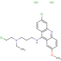 146-59-8 6-CHLORO-9-[3-N-(2-CHLOROETHYL)ETHYLAMINO]PROPYLAMINO-2-METHOXYACRIDINE DIHYDROCHLORIDE chemical structure