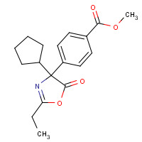221214-06-8 Benzoic acid,4-(4-cyclopentyl-2-ethyl-4,5-dihydro-5-oxo-4-oxazolyl)-,methyl ester chemical structure