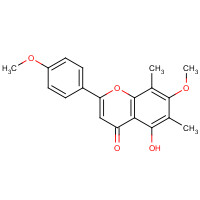 3122-88-1 5-HYDROXY-7,4'-DIMETHOXY-6,8-DIMETHYLFLAVONE chemical structure
