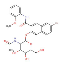 3395-37-7 NAPHTHOL AS-BI N-ACETYL-BETA-D-GLUCOSAMINIDE chemical structure