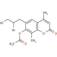 3993-46-2 7-ACETOXY-6-(2,3-DIBROMOPROPYL)-4,8-DIMETHYLCOUMARIN chemical structure