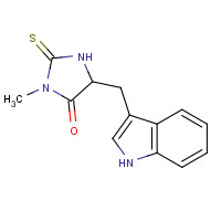 4311-88-0 5-(1H-INDOL-3-YLMETHYL)-3-METHYL-2-THIOXO-4-IMIDAZOLIDINONE chemical structure