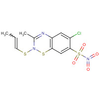 5588-16-9 6-CHLORO-3,4-DIHYDRO-3-[(2-PROPENYLTHIO)METHYL]-2H-1,2,4-BENZOTHIADIAZINE-7-SULFONAMIDE 1,1-DIOXIDE chemical structure