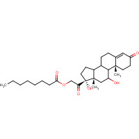 6678-14-4 4-PREGNENE-11BETA,17ALPHA,21-TRIOL-3,20-DIONE 21-CAPRYLATE chemical structure