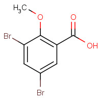 13130-23-9 3,5-DIBROMO-2-METHOXYBENZOIC ACID chemical structure