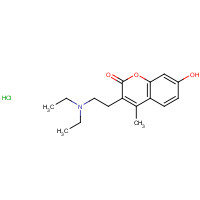 15776-59-7 3-[2-(DIETHYLAMINO)ETHYL]-7-HYDROXY-4-METHYLCOUMARIN HYDROCHLORIDE chemical structure