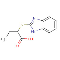 21547-71-7 2-(1 H-BENZOIMIDAZOL-2-YLSULFANYL)-BUTYRIC ACID chemical structure