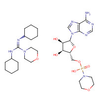 24558-92-7 ADENOSINE 5'-MONOPHOSPHO-MORPHOLIDATE 4-MORPHOLINE-N,N'-DICYCLOHEXYLCARBOXAMIDINE SALT chemical structure