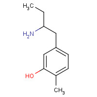 29440-91-3 ALPHA-ETHYL-3-HYDROXY-4-METHYLPHENETHYLAMINE HYDROCHLORIDE chemical structure