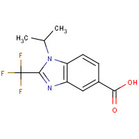 306935-42-2 1-ISOPROPYL-2-(TRIFLUOROMETHYL)-1H-BENZIMIDAZOLE-5-CARBOXYLIC ACID chemical structure