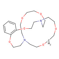 31250-18-7 5,6-BENZO-4,7,13,16,21,24-HEXAOXA-1,10-DIAZABICYCLO[8.8.8]HEXACOS-5-ENE chemical structure