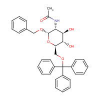 33493-71-9 BENZYL 2-ACETAMIDO-2-DEOXY-6-O-TRIPHENYL-METHYL-ALPHA-D-GLUCOPYRANOSIDE chemical structure